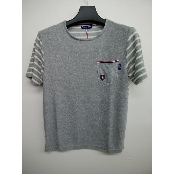 Ｔシャツ 50％OFF Laura Ｆelice パイル生地ボーダー(48)L 新品