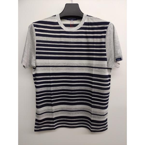 Ｔシャツ 50％OFF Laura Ｆelice テンセル ボーダー(48)L新品