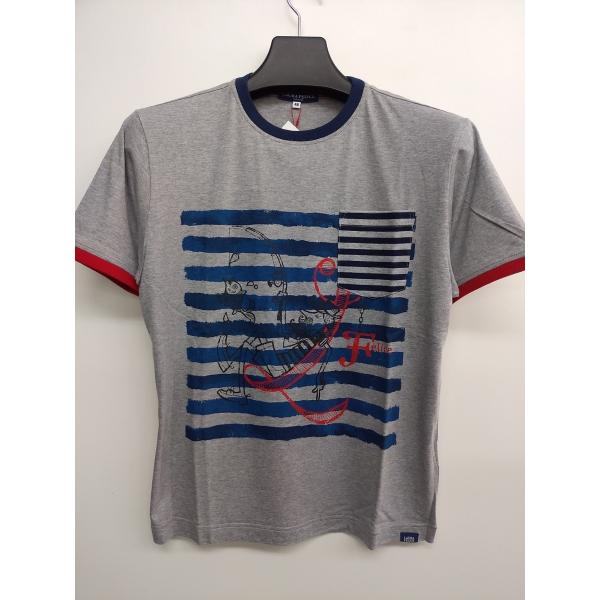 Ｔシャツ 50％OFF Laura Ｆelice マリン柄ボーダー(48)L 新品