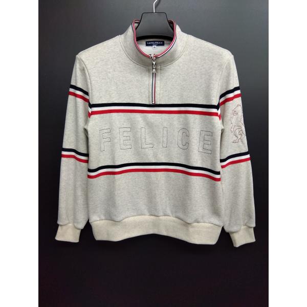 トレーナー 40％OFF Laura Ｆelice 秋冬物 ハーフZIP(46)M 送料無料 新品
