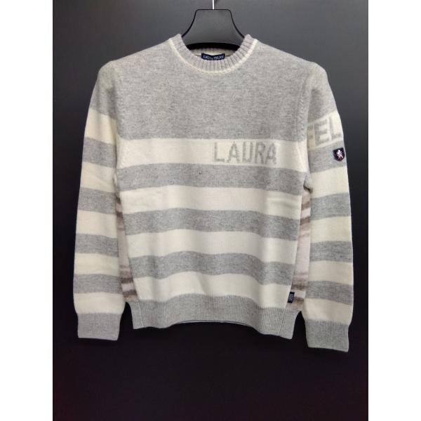 セーター 40％OFF Laura Ｆelice 秋冬物 ボーダー＆チェック(46)M 新品 送料無...