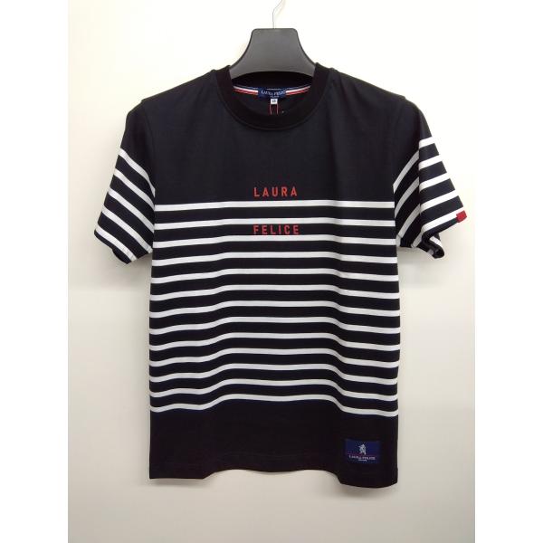 Ｔシャツ ＳＡＬＥ Laura Ｆelice パネルボーダー 半袖(50)新品 送料無料