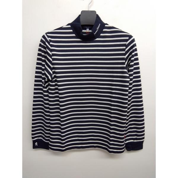 ハイネックＴシャツ 40％OFF Laura Ｆelice 秋冬物 ポンチボーダー (46)新品 送...
