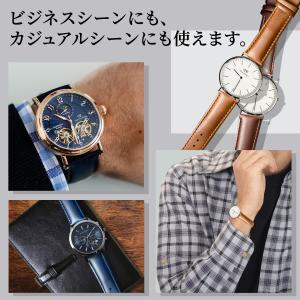 腕時計 交換用ベルト レザー製 本革 無地 バ...の詳細画像3