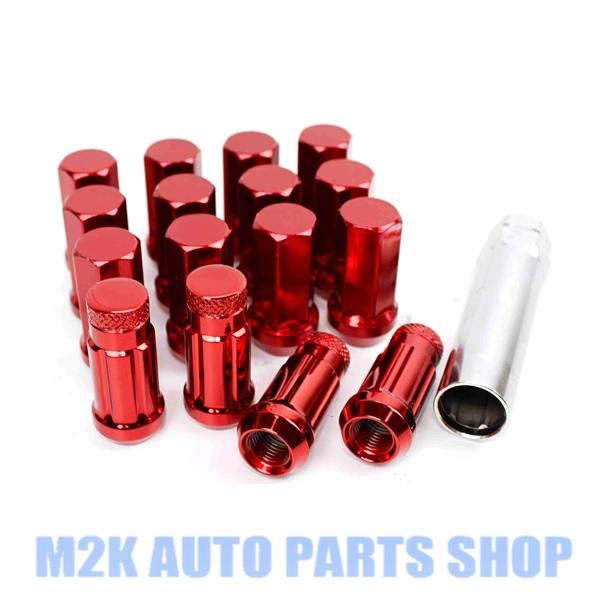 ホイールナット 45ｍｍ アルファロック 4個 レーシングナット 12個 計16個 P1.25 赤 ...