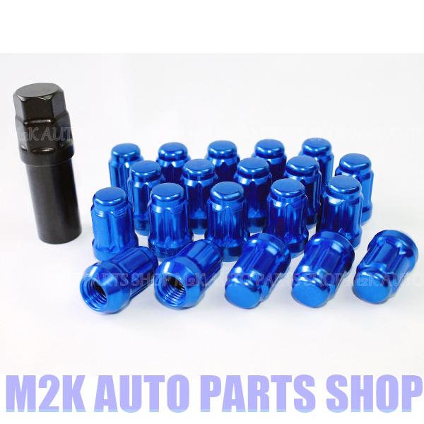 ホイールナット ロックナット 花形 P1.25 M12 24個 専用 ソケット 青 キャラバン 予備...