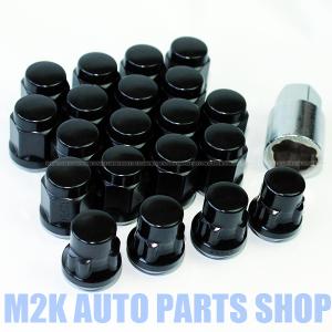 ホイールナット ブラック ロックナット P1.25 19HEX 計 20本 5穴 BRZ