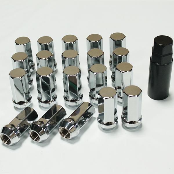 45mm ホイールナット レーシング スチール 24個 シルバー P1.25 キャラバン 17HEX...