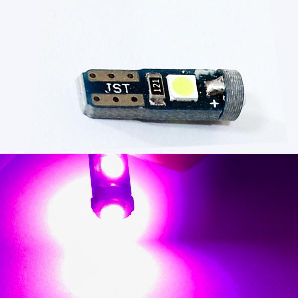 10個 LED 3SMD T5 T6.5 ライトエアコン メーター パネル 基盤型 ソケット ピンク...