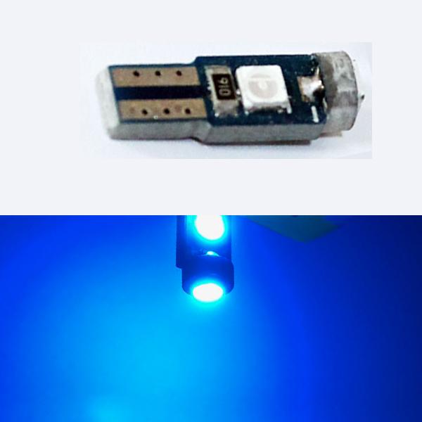 1個 LED 3SMD T5 T6.5 ライトエアコン メーター パネル 基盤型 ソケット ブルー ...