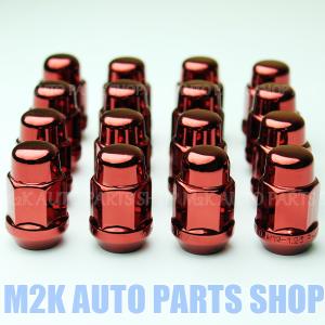 ホイールナット 16個 カラーナット スチール P1.5 レッド 赤 袋ナット アルファナット トヨタ ダイハツ シビック カローラ
