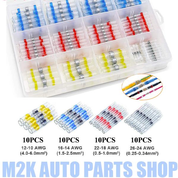 40個 配線 スリーブ はんだ付き 完全防水 熱収縮スリーブ 被覆チューブ 圧着 断線防止 4種類