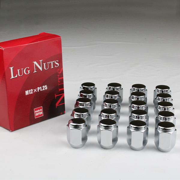 国産 ホイールナット 20個 メッキナット P1.25 21HEX 日本製 スカイライン フェアレデ...