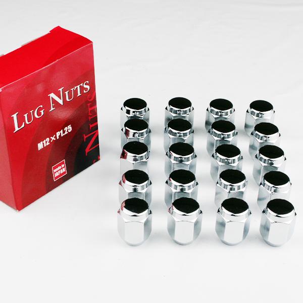 国産 ホイールナット 20個 メッキナット P1.25 21HEX 日本製 スカイライン フェアレデ...