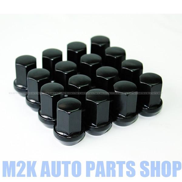 速達 ホイールナット ブラックナット P1.25 17HEX 16個 袋ナット M12 国産車 コン...