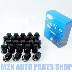 日本製 ブラック ナット 国産車対応 P1.5 P1.25 19HEX 21HEX 24個 袋ナット M12 ハイエース ランクル サーフ パジェロ キャラバン SUV