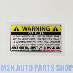 jdm usmd 車のルール 警告 ステッカー 1枚 WARNING パロディ ジョーク スタンス ヘラフラ トラック イタズラ ドリフト カスタム｜m2k