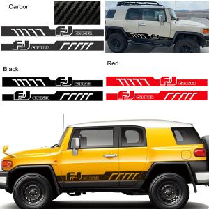 FJ クルーザー ステッカー 2枚 FJ CRUISER ロゴ サイドステッカー 北米 トヨタ シート デカール ストライプ オフロード SUV 4駆｜m2k