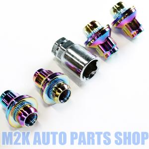 ロックナット 4個 平座 平面座 トヨタ レクサス ミツビシ 純正 ホイール 用 ネオクローム｜M2K AUTO PARTS