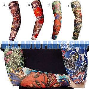タトゥー アームカバー 刺青 アーム スリーブ 2枚 和柄 入れ墨 伸縮 龍 鯉 US 煽り運転防止 紫外線対策 メンズ レディース ストッキング