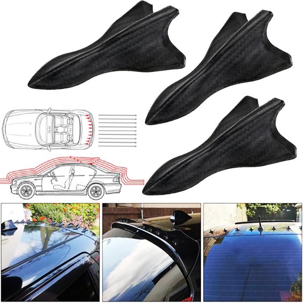 シャークフィン スポイラー3個 リア ディフューザー バンパースポイラー シャーク アンテナ ドルフ...