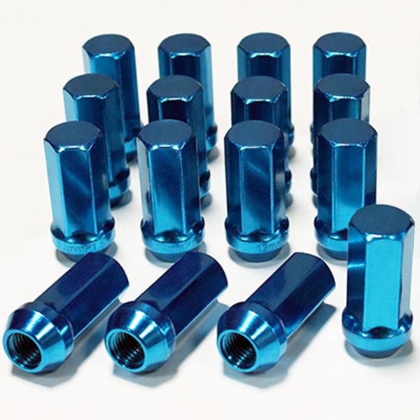 レーシング 45mm スチール ホイールナット P1.5 P1.25 17HEX 16個 袋ナット ...