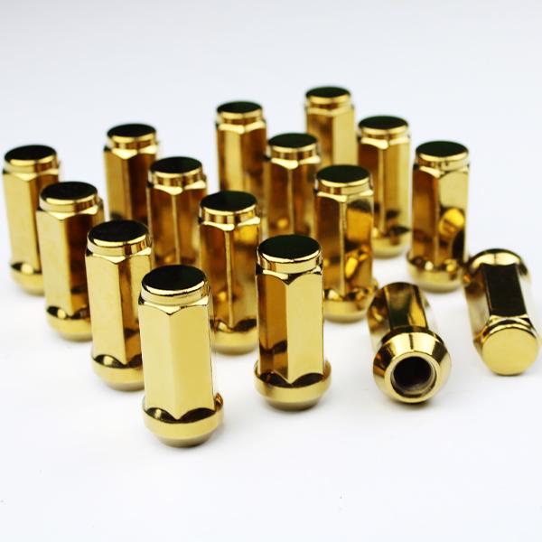 49ｍｍ M14 P1.5 ホイールナット 20個 ゴールド 金 ロングナット 袋ナット 輸入車 外...