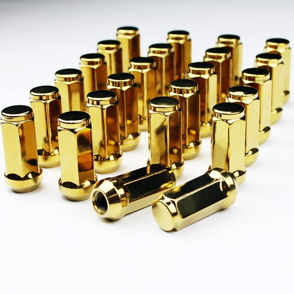 32個 ハマー H2 49ｍｍ M14 P1.5 ホイールナット ゴールド 金 ロングナット 袋ナッ...