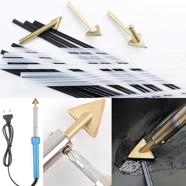 プラスチック 溶接機 はんだ 替えチップ 3種 溶接芯 2種 20個 溶接棒 純正エアロ 割れない ...