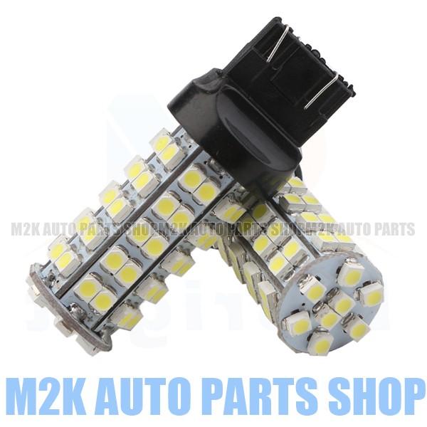 2個 ブレーキライト T20 ダブル球 テール ホワイト 68連 SMD LED 拡散 車 7443...