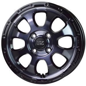 業販 軽トラ タイヤ ホイール セット 4本 12インチ グレイス 4J+43 4H-100 ブラッククリア 145R12 6PR 145/80R12 80/78N LT JWL-T VIA規格適合品｜m2k