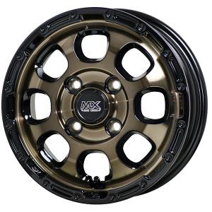 軽トラ タイヤ ホイール セット 4本 12インチ グレイス 4J+43 4H-100 ブロンズ 145R12 6PR 145/80R12 80/78N LT JWL-T VIA規格適合品｜m2k