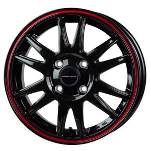 HOT STUFF 17インチ CR6 7J+45 5H-100 1本 ホイール ガンメタ レッド