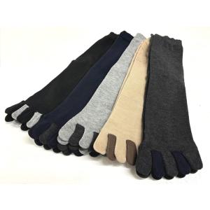 5本指ソックス 5足セット 無地 柄 かかと付...の詳細画像1