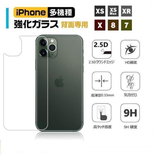 iPhone X/XS iPhone XS Max背面専用ガラスフィルム iPhone 7/8背面液...
