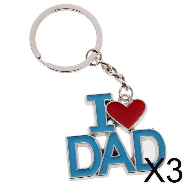 3xModern I Love Parent Pendant Alloy Key Ring Bag ...