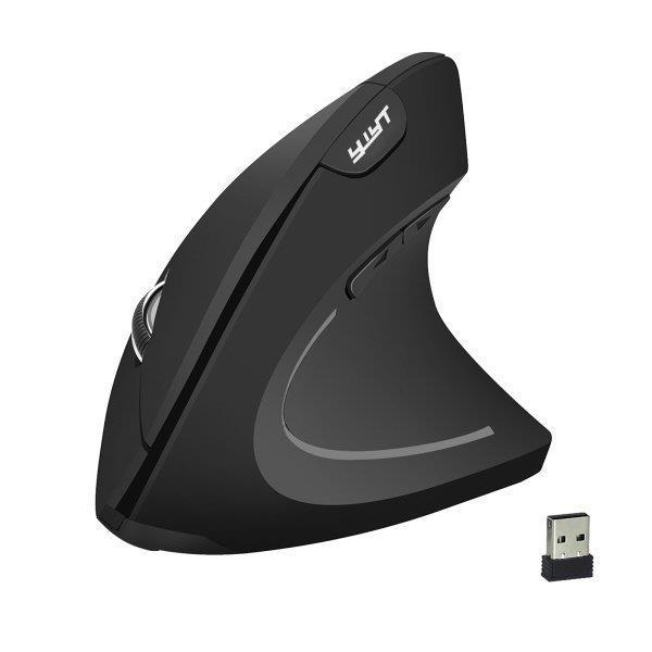 2.4G垂直マウス+ Uレシーバーコンピューターマウス6ボタンラップトップデスクトップPC用小型マウ...