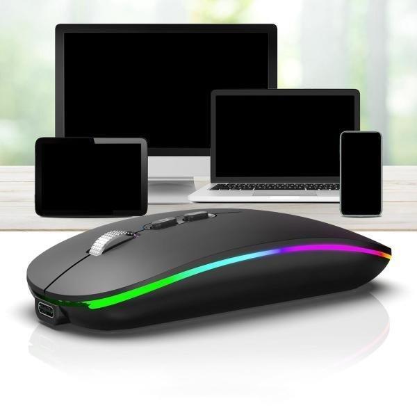 ゲーミングワークワイヤレス用充電式ラップトップ用光学式マウス2.4GBT 5.1