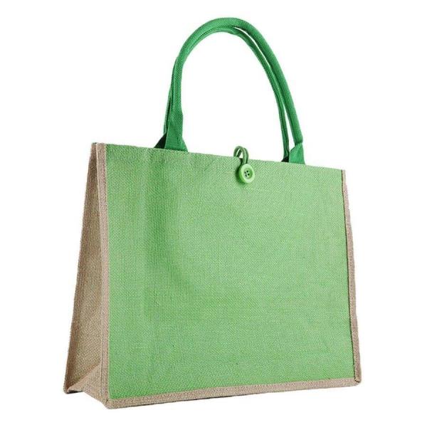 ショッピンググリーンのための女性のカジュアルなショルダーバッグリネンカラーブロックトートバッグ