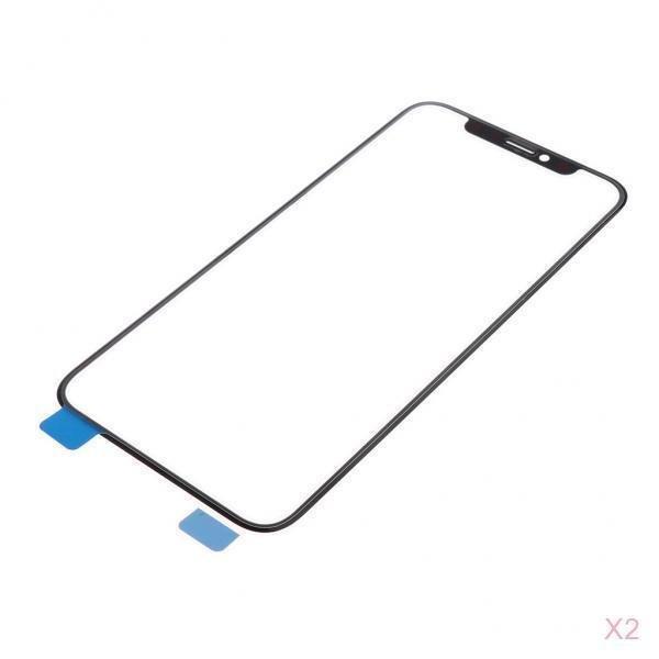 2点セット iPhone X用 正面 LCDパネル用ガラス 交換部品 修理用