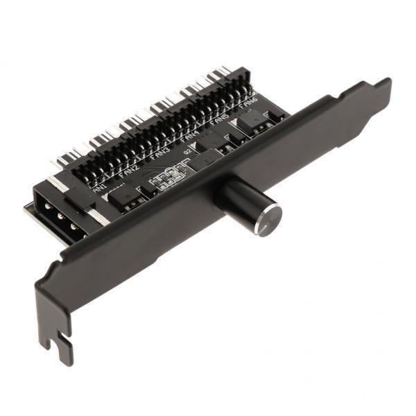 5x4ピン電源PCI冷却ファン速度コントローラー6チャンネルPCケースファンアダプター