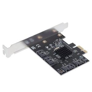 SATA PCIE アダプター PCIE から SATA 3.0 4 ポート PCI Express 拡張コントローラー カード アダプター｜m5103