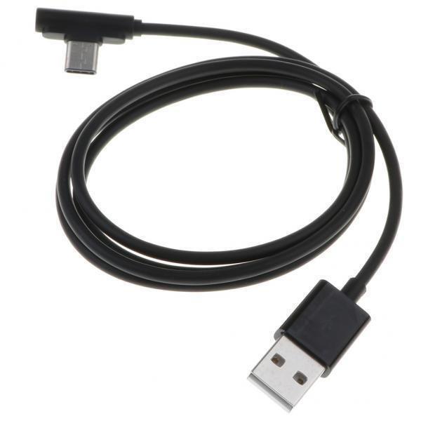 3x90度USBタイプCケーブルAndroidブラック1m用の高速充電データケーブル