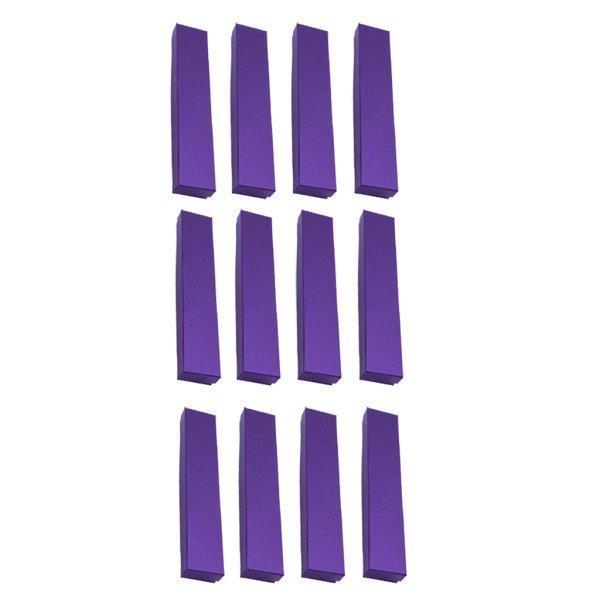 12個のファッション女性長方形のネックレスジュエリー収納ボックス紫