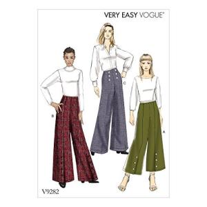 Very Easy Vogue Misses' Pants with Button Detail ミス パンツ 型紙セ