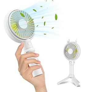 FXS FAN 携帯扇風機 ハンディファン 3段階風量 5枚羽根 2000mAh 手持ち 卓上扇風機 静音 USB充電式 ミニ扇風機 折り畳み式 お手