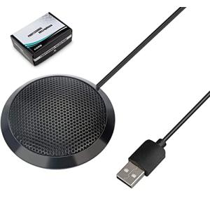 pc マイク usb マイク マイクロホン 卓上マイク usb会議高感度 360°全指向性 拡張可能 小型集音マイク ビデオチャット VoIP通話対応