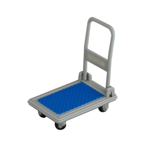 エポック / ターリン・インターナショナル ガチャ ビールケースと台車 【折りたたみ台車（青）】