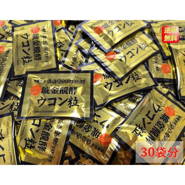 【1000円ポッキリ】ウコン 粒 個包装 30袋 約1ヶ月分 沖縄ウコン堂 クガニ 酵素 発酵