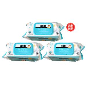 RICO Baby Wipes 赤ちゃん用 おしりふき 100枚×3個 無香料 ウェットタイプ ベビーワイプ COSTCO コストコ お尻拭き 赤ちゃん 厚手 蓋 個包装 ケース 大容量｜イロドリ健康百貨